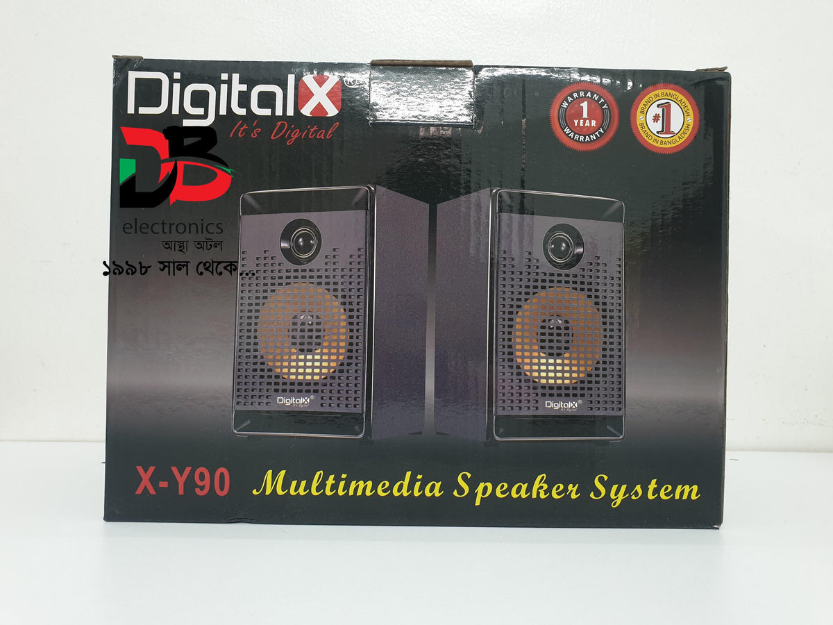Speaker DigitalX X-Y90 2:0 Bluetooth Mini Computer Multimedia Speaker Warranty: 02 Years & Service Warranty: 05 Years.