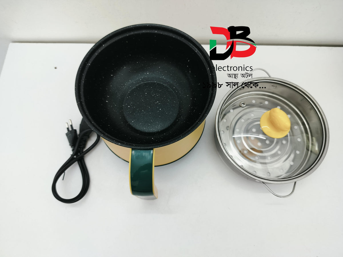Mini Electric Multi Cooker 2L Non-stick Double Layer Cooking Machine Hot Pot 220V , Service Warranty 02 Years.