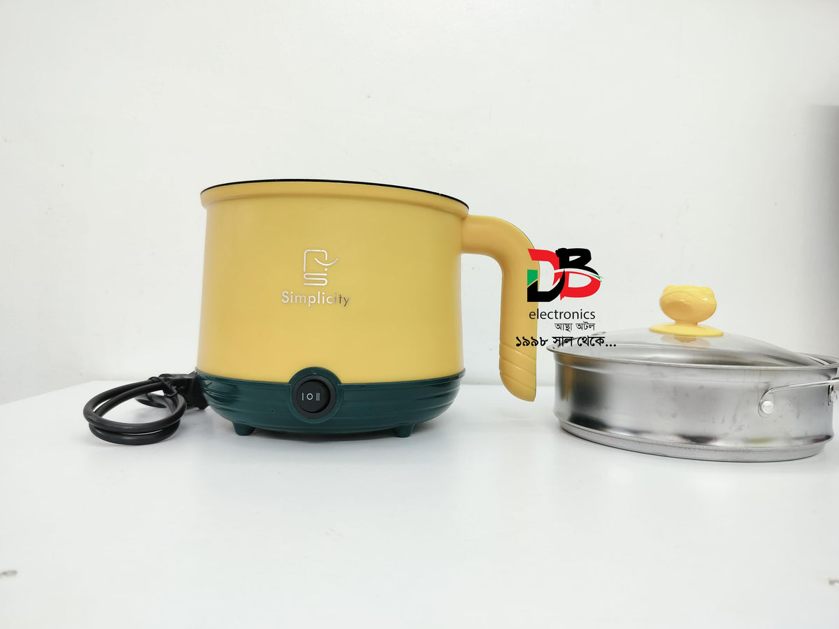 Mini Electric Multi Cooker 2L Non-stick Double Layer Cooking Machine Hot Pot 220V , Service Warranty 02 Years.