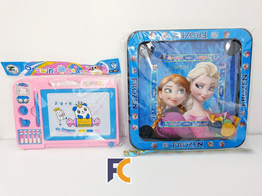 Combo pack 1 Magic Writing Board 1 Plastic ludo and carrom board game