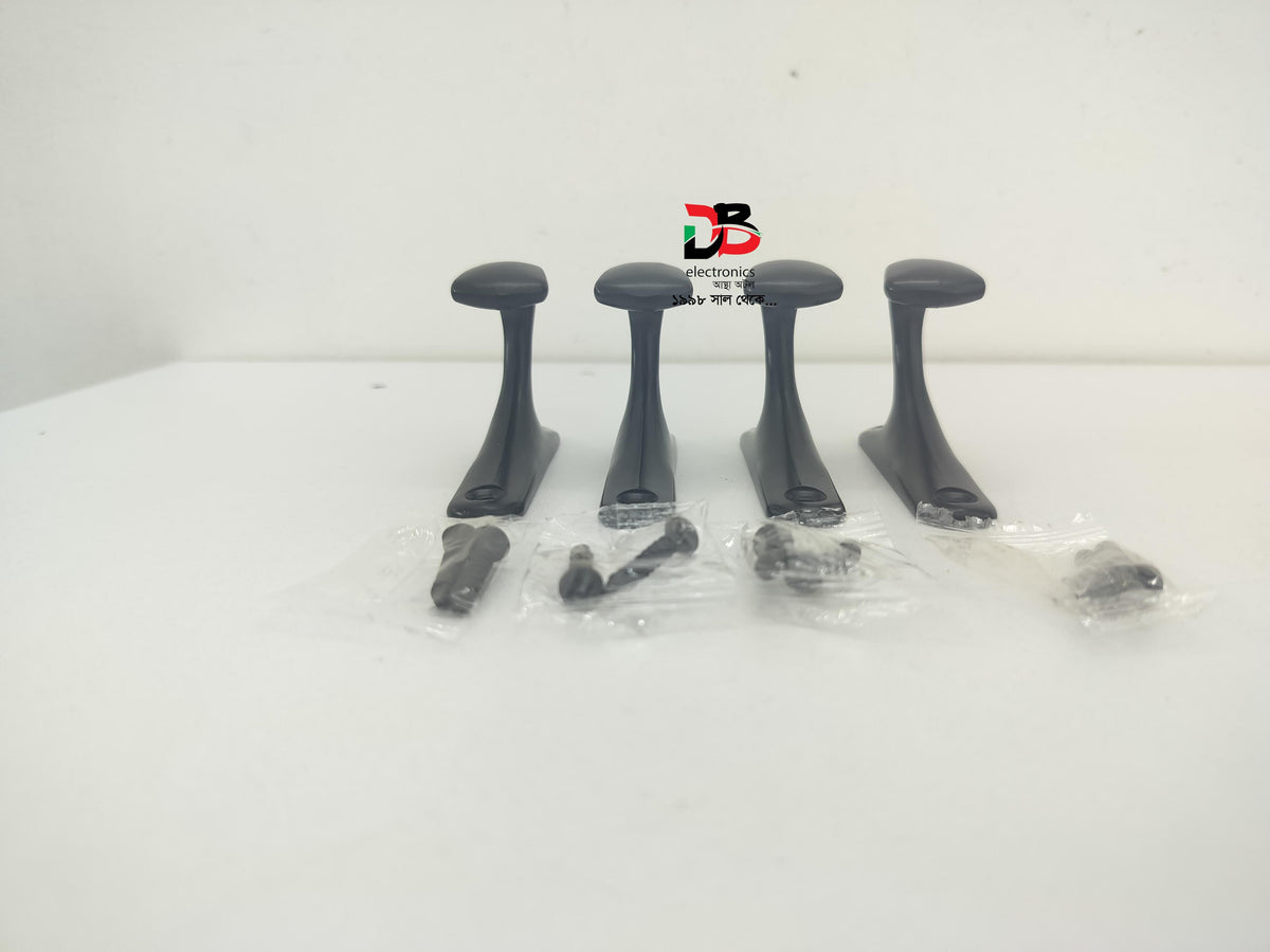 Stylish Wall Mounted Hooks Contemporary Metal Single Coat Hooks (4 Piece)