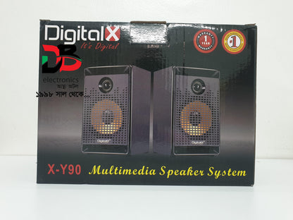 Speaker DigitalX X-Y90 2:0 Bluetooth Mini Computer Multimedia Speaker Warranty: 02 Years & Service Warranty: 05 Years.
