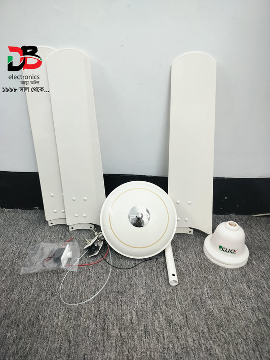 Ceiling Fan CLICK Crown 48 Inch Ivory. Replacement Warranty: 07 Years & Service Warranty: 12 Years.