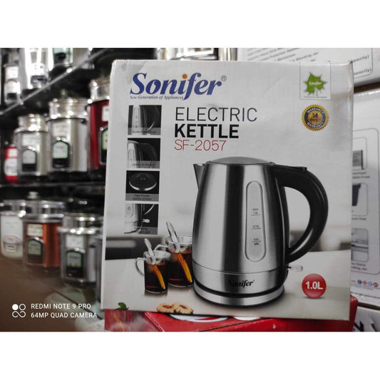 Electric Kettle  Sonifer 2200W Stainless Steel  SF-2057(Warranty: 01 Years, Service Warranty: 03 Years)