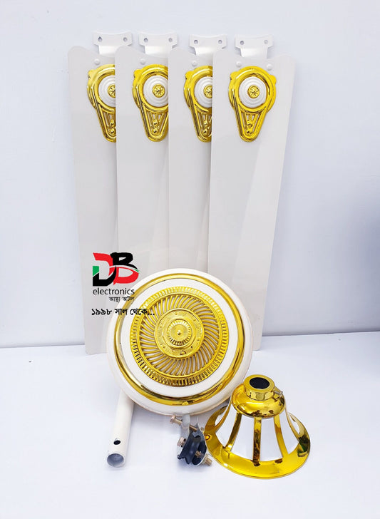 Ceiling Fan Kashmir Gold 56"  04 Blades. Replacement Warranty: 07 Years, Service Warranty: 12 Years.