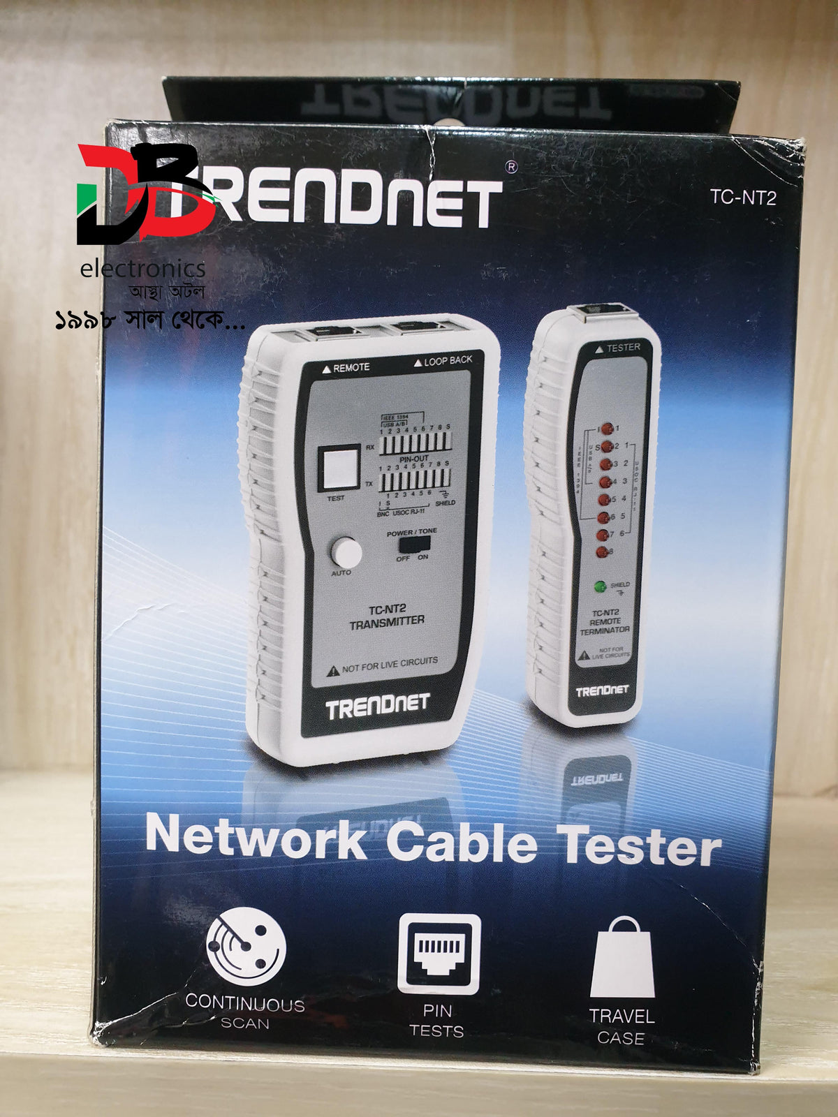 Network Cable Tester - TRENDNET TC-NT2 (With Black Bag)