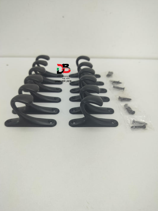 Stylish Wall Mounted Hooks Contemporary Metal Single Coat Hooks (12 Piece)