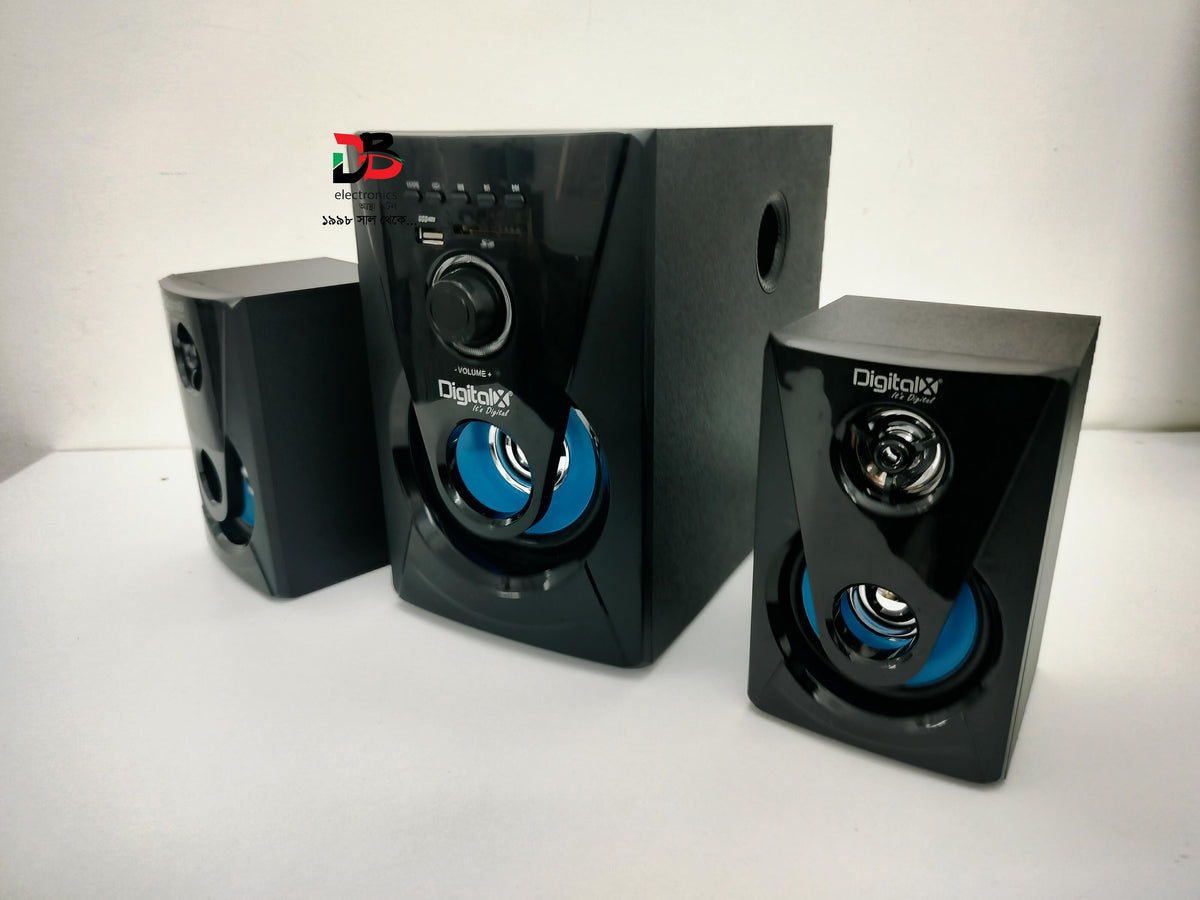Speaker DigitalX X-L340BT 2.1CH Multimedia Speakers [W/ or W/O Bluetooth] (Warranty: 02 Years, Service waranty: 05 Years)