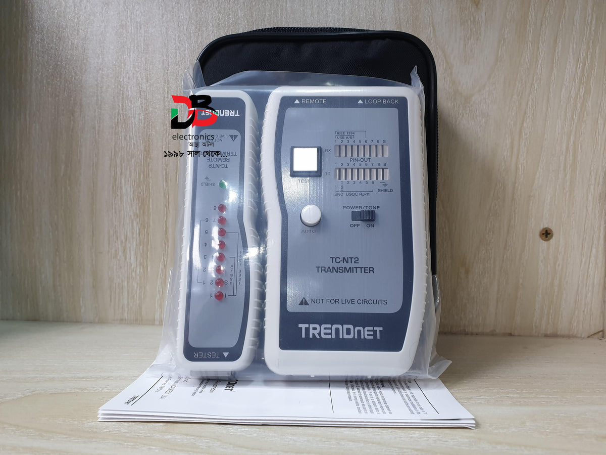 Network Cable Tester - TRENDNET TC-NT2 (With Black Bag)