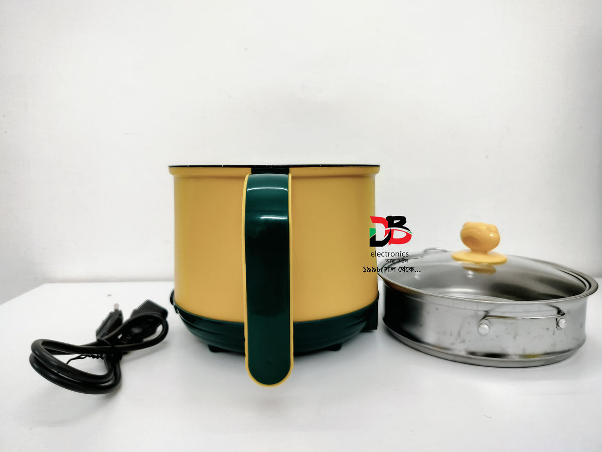 Mini Electric Multi Cooker 2L Non-stick Double Layer  Cooking Machine Hot Pot 220V , Service Warranty 02 Years.