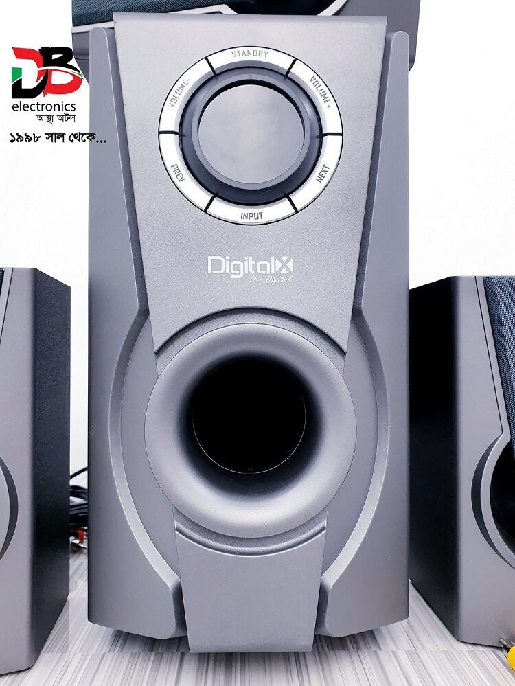 Speaker DigitalX X-M1008BT 5.1 Sound with LED Warranty: 02 Years & Service Warranty: 05 Years.