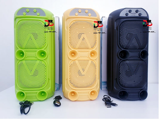 Wireless Speaker 4" GTS-1838 Portable Bluetooth Speaker Multi-Colour (Only Service Warranty: 02 Years)