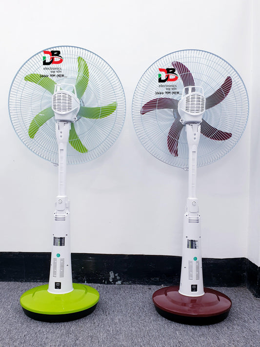 Defender (5998HRB) 18 inch AC/DC Rechargeable Full stand fan, Double Battery (6v-4.5Ah) with Remote - 2PC