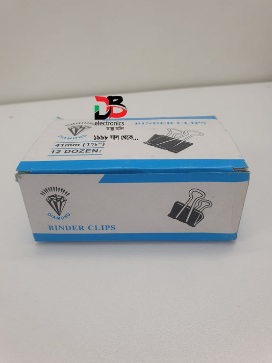 Binder Clips Black Color 41mm (12 pcs)