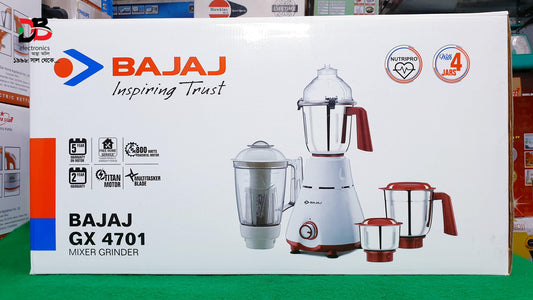Blender Bajaj GX 4701 Mixer Grinder & Blender 800W – 4 Jars with Powerful Motor.