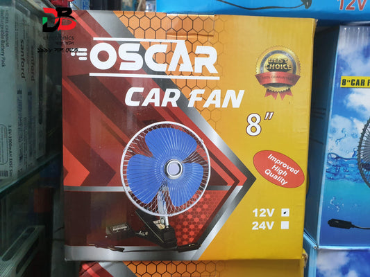 Car Fan Dual Head 360° Rotating Cooling Fan Oscar for Car SUV Van Truck