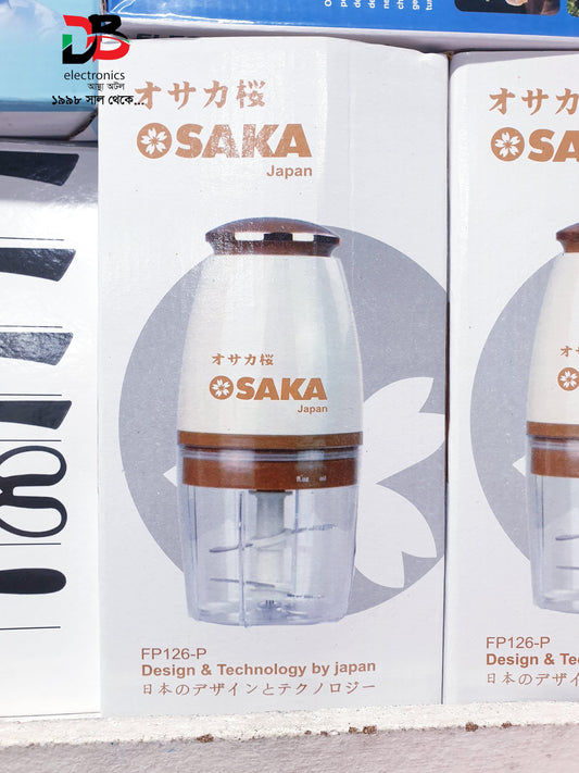 Blender & Chopper OSAKA Japan Mini Blender & Chopper | Model: FP126-P | Compact Food Processor.