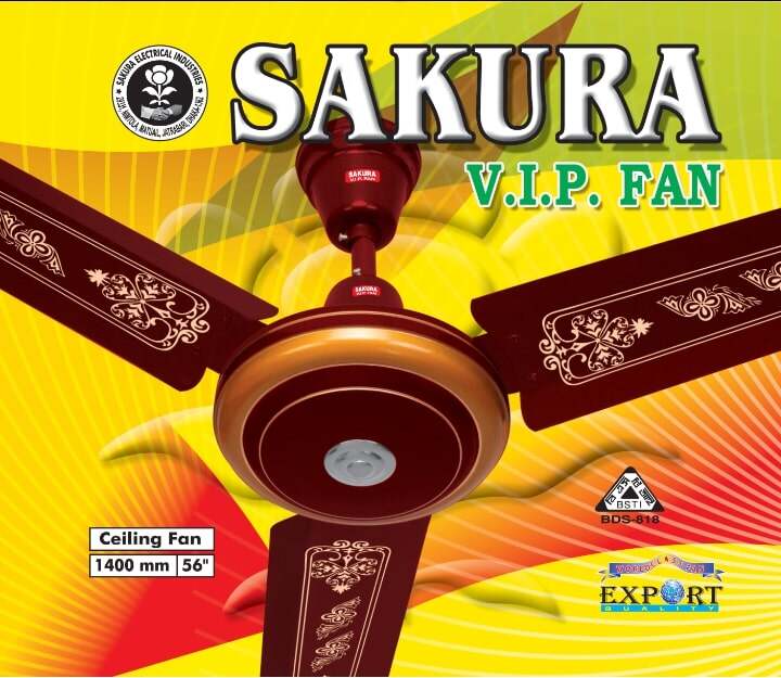 Ceiling Fan Sakura VIP 56" Replacement Warranty: 07 Years & Servic Warranty: 12 Years.