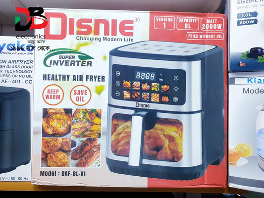 Air Fryer Disnie DAF-8L-V1 8L 2000W. Warranty: 1 Years & Service Warranty: 3 Years.