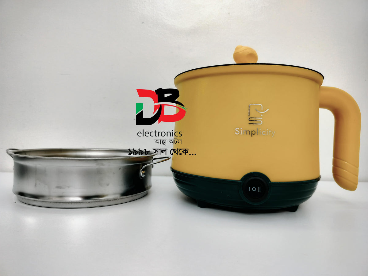 Mini Electric Multi Cooker 2L Non-stick Double Layer  Cooking Machine Hot Pot 220V , Service Warranty 02 Years.