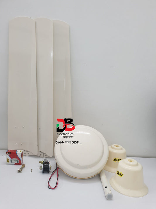 Ceiling Fan BRB Lovely 56″ Off White.  Replacement Warranty: 10 Years & Service Warranty: 15 Years.
