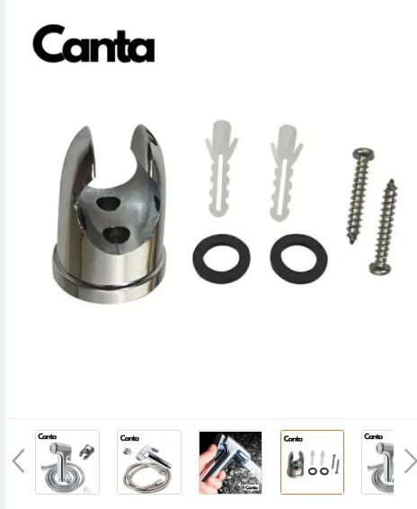Durable Toilet Push Shower - Silver