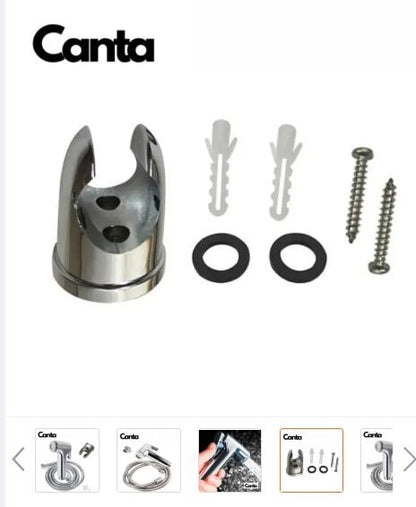 Durable Toilet Push Shower - Silver