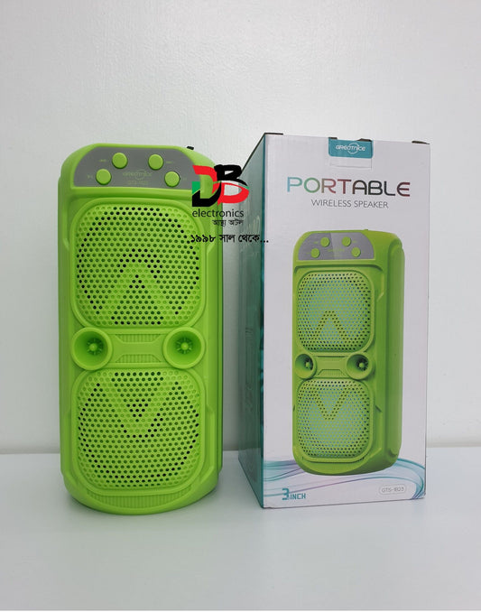 Wireless Speaker 3" GTS-1823 Portable Bluetooth Speaker Multi-Colour (Only Service Warranty: 02 Years)
