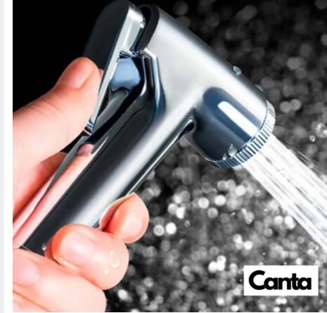 Durable Toilet Push Shower - Silver