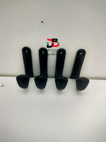 Stylish Wall Mounted Hooks Contemporary Metal Single Coat Hooks (4 Piece)