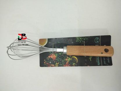 Egg Beater Multifunction Stainless Steel with Wooden Handle.