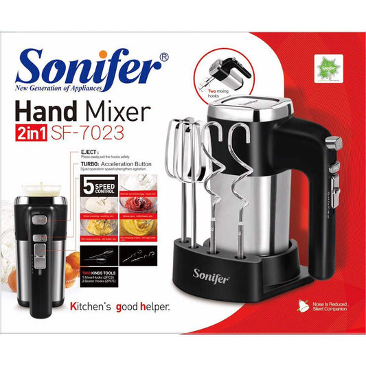 Electric Hand Mixer  Sonifer (05 Speed) SF-7023 (Warranty: 01 Years, Service Warranty: 02 Years)