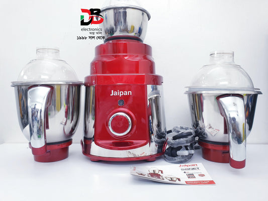 Blender Jaipan Sonet Heavy Duty Mixer Grinder 1200W | 3 Stainless Steel Jars.