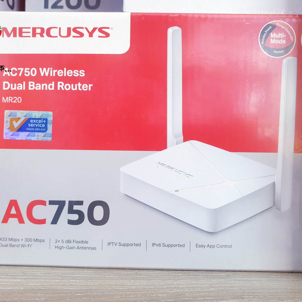 Router Mercusys MR20 AC750 Dual-Band Wireless. Warranty: 01 Year & Service Warranty: 03 Years.