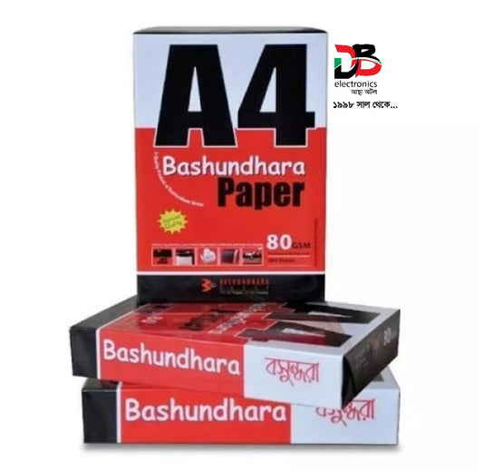 Bashundhara A4 Size Paper 80gsm 3 box 1500 Sheets 03 Ream