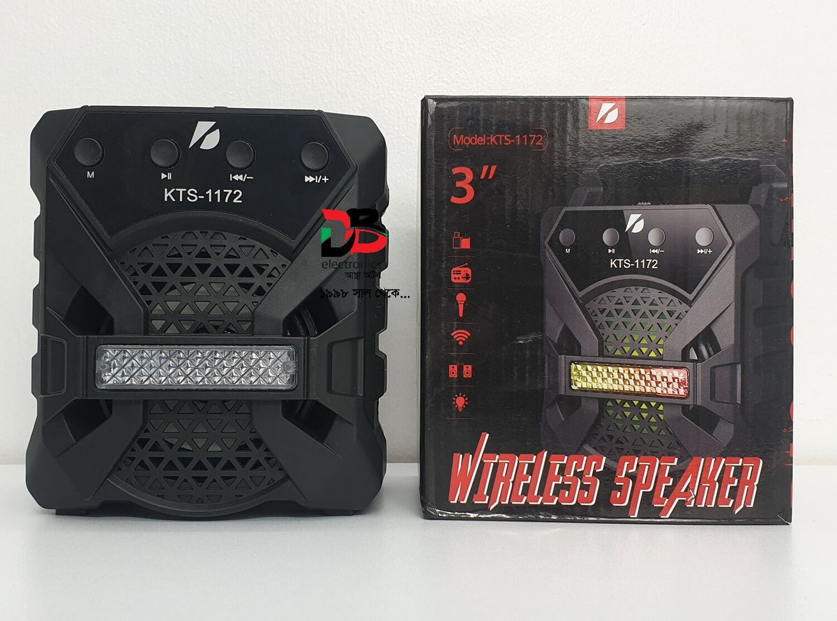 Wireless Bluetooth Speaker 3" KTS-1172 Speaker With Microphone System (Only Service Warranty: 02 Years)